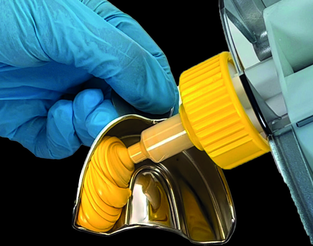 Gummaterial in Abdrucklöffel